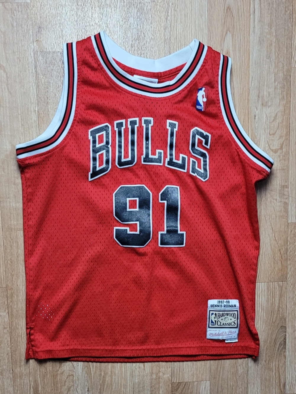 Dennis Rodman Chicago Bulls Mitchell & Ness Off-Court Swingman Jersey Large
